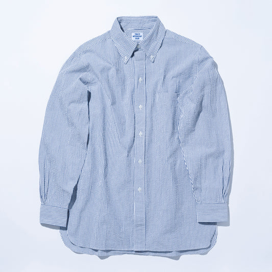 Navy Seersucker